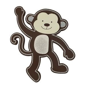 Monkey BABIES R Us Wooden 3D Wall Picture Plaque Hanger Nursery Room